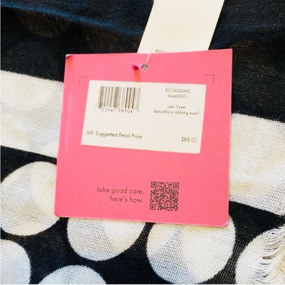 Kate Spade Dancefloor Oblong Polka Dot Scarf NWT - Picture 6 of 8